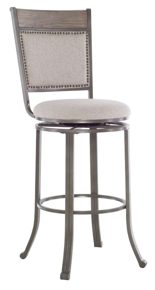 Powell Company - Franklin Swivel Barstool, Pewter  - D1283B19BS veiw 1