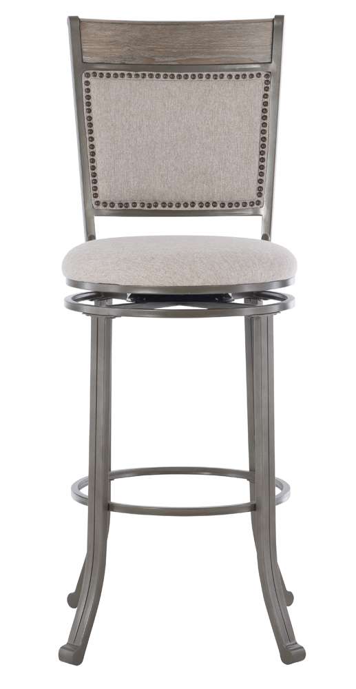 Powell Company - Franklin Swivel Barstool, Pewter  - D1283B19BS veiw 2