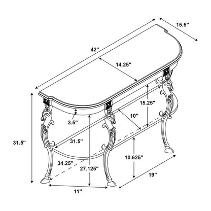 Powell Company - Gypsy Console Table, Pewter/Grey - D1457A21 veiw 8