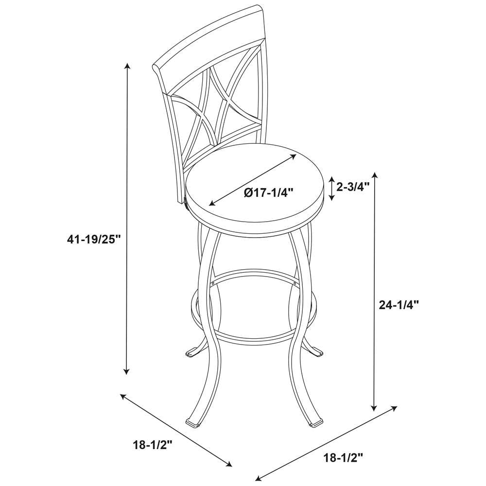 Powell Company - Hamilton Swivel Counter Stool, Pewter/Light Gray Cushion - D1481D21CSP veiw 8