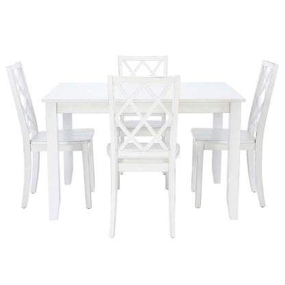 Powell Company - Hamlet 5Pc Dining Set White - D1001LD23WPC5 veiw 2