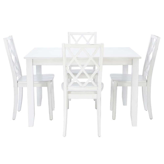 Powell Company - Hamlet 5Pc Dining Set White - D1001LD23WPC5 veiw 2