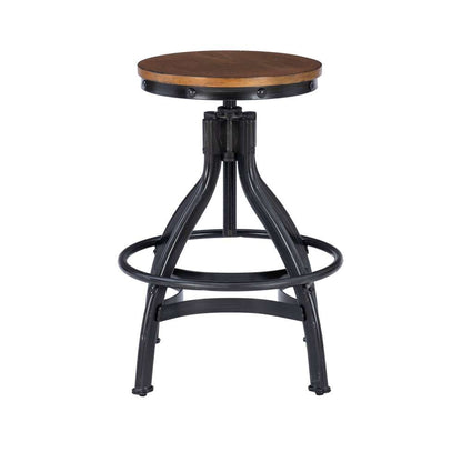 Powell Company - Hawkford Adjustable Height Backless Stool, Gunmetal - D1498LD23STL veiw 2