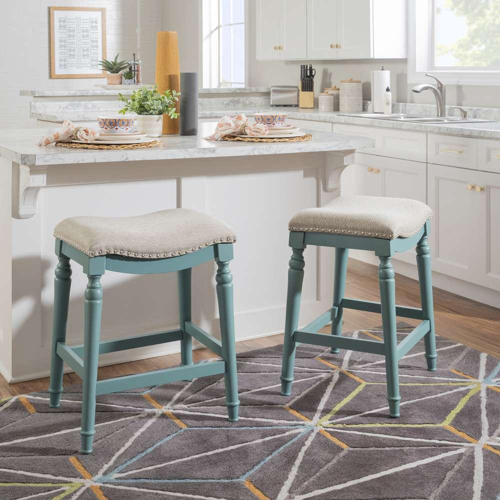 Powell Company - Hayes Big And Tall Counter Stool, Blue - D1043D16CSBL veiw 5