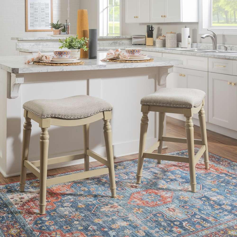 Powell Company - Hayes Big And Tall Counter Stool, Cream - D1043D16CS veiw 5