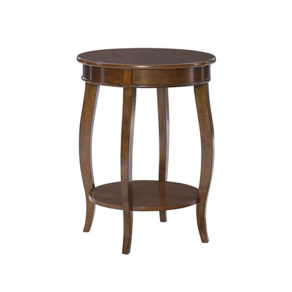 Powell Company - Hazelnut Round Table With Shelf - 713-352 veiw 1