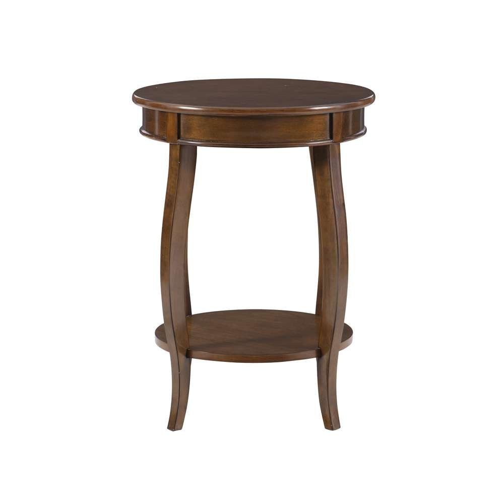 Powell Company - Hazelnut Round Table With Shelf - 713-352 veiw 2