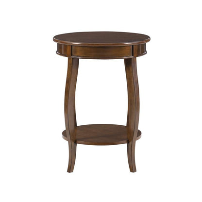 Powell Company - Hazelnut Round Table With Shelf - 713-352 veiw 2