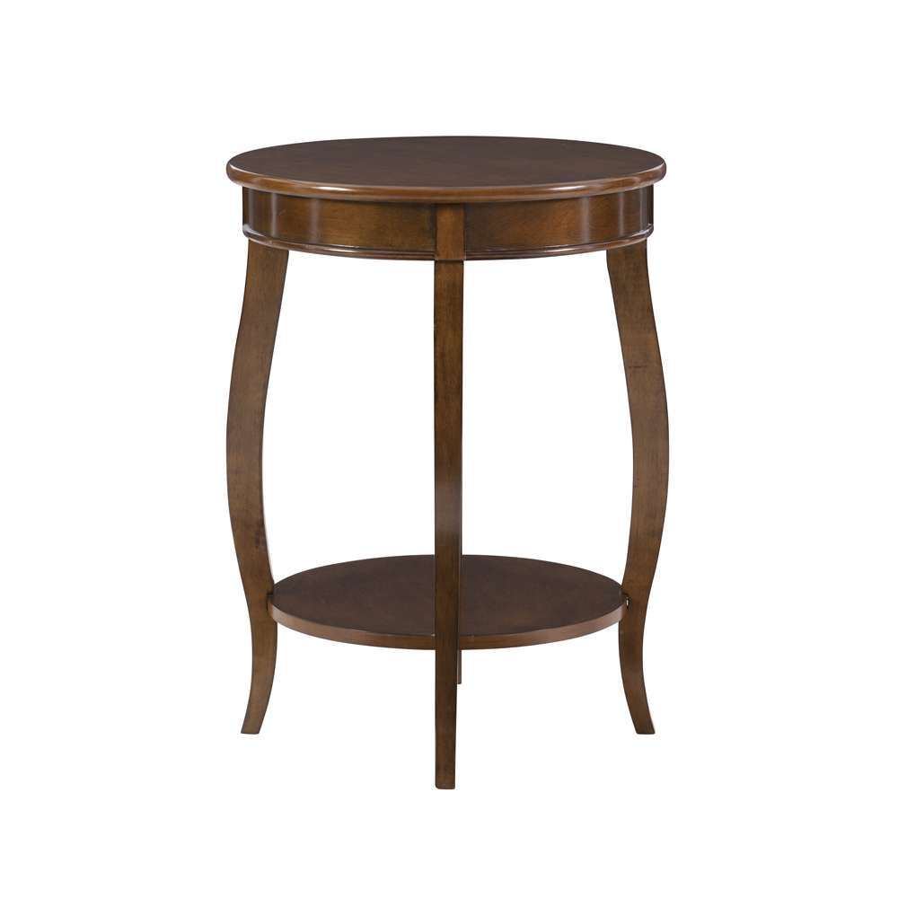 Powell Company - Hazelnut Round Table With Shelf - 713-352 veiw 3