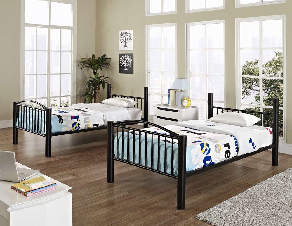 Powell Company - Heavy Metal Black Twin Over Twin Bunk Bed - 938-138 veiw 1