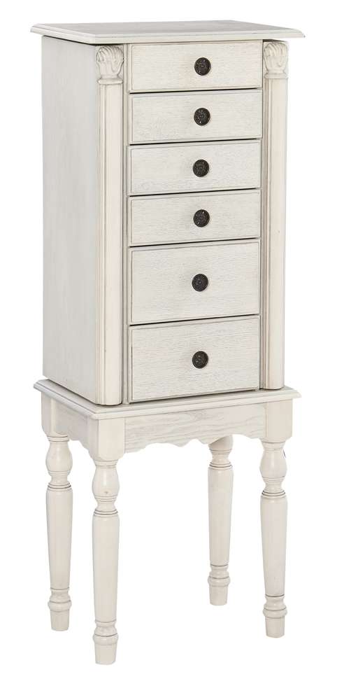 Powell Company - Imogen Jewelry Armoire Off White - D1319J20W veiw 1