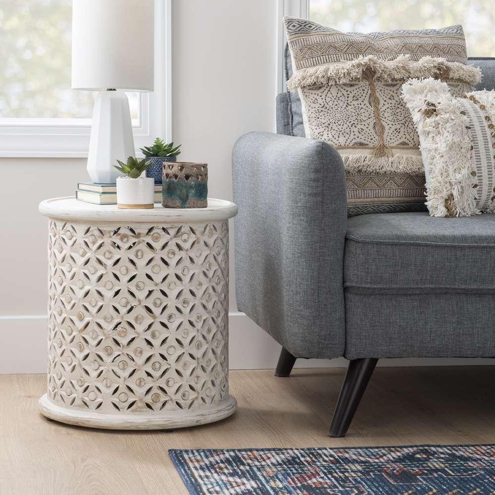 Powell Company - Inora Side Table White - D1427A21STWH veiw 3