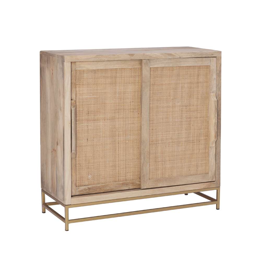 Powell Company - Janie Rattan Cabinet Two Sliding Doors - D1239A19C1 veiw 1