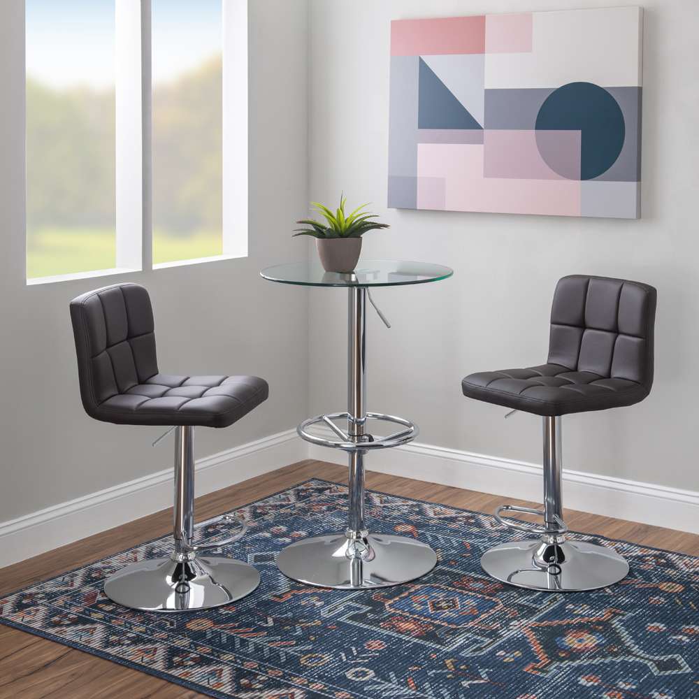 Powell Company - Jenna 3PC Pub Table Set Chocolate - D1194B18PT3CH veiw 2