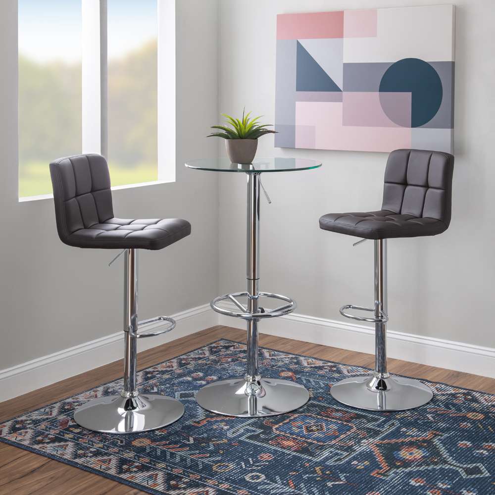 Powell Company - Jenna 3PC Pub Table Set Chocolate - D1194B18PT3CH veiw 6