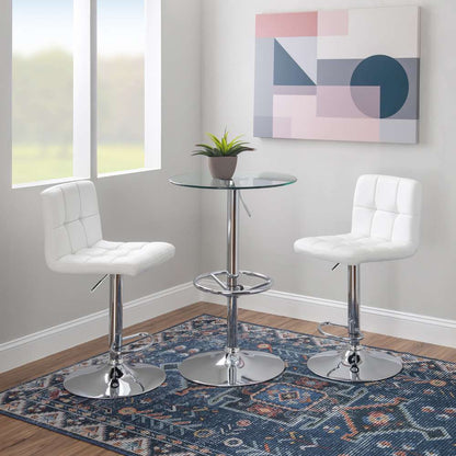 Powell Company - Jenna 3PC Pub Table Set White - D1194B18PT3WH veiw 2