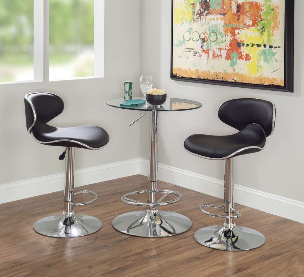 Powell Company - Jenna Adjustable 3PC Pub Set Black - D1453B21PC3B veiw 1