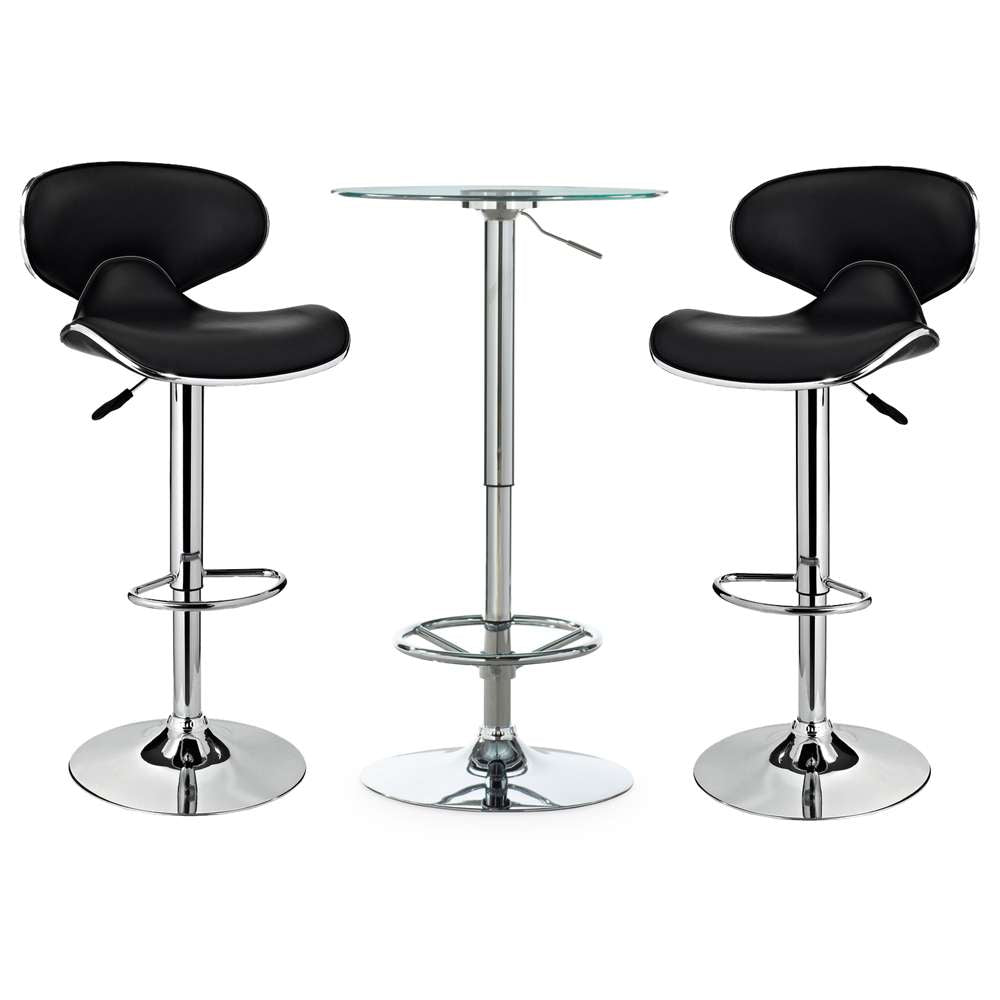 Powell Company - Jenna Adjustable 3PC Pub Set Black - D1453B21PC3B veiw 3