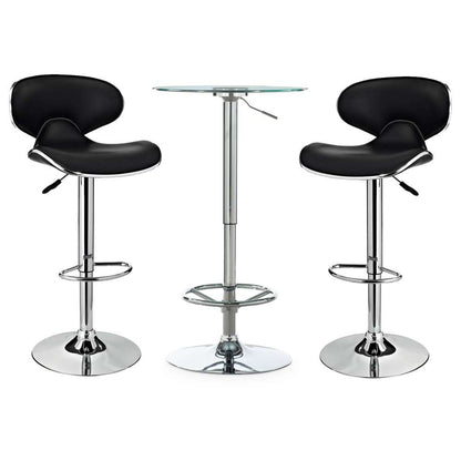 Powell Company - Jenna Adjustable 3PC Pub Set Black - D1453B21PC3B veiw 3
