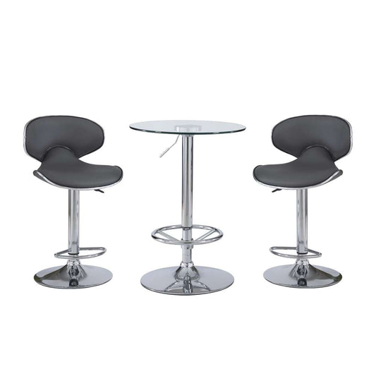Powell Company - Jenna Adjustable 3PC Pub Set Grey - D1453B21PC3G veiw 1
