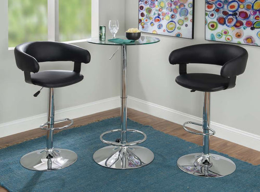 Powell Company - Jenna Barrel 3PC Pub Set Black - D1455B21PC3BL veiw 2