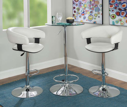 Powell Company - Jenna Barrel 3PC Pub Set White - D1455B21PC3WH veiw 2