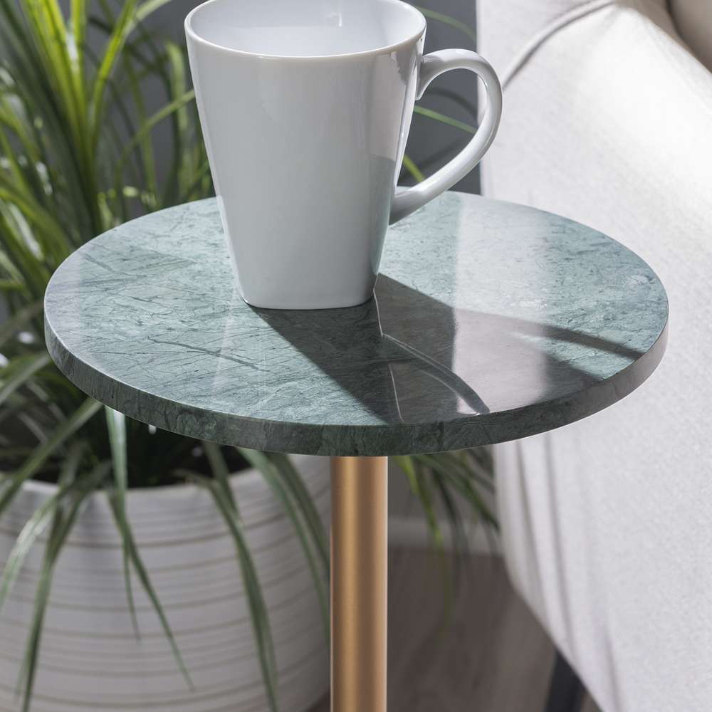 Powell Company - Justine Drink Table Gold With Green Marble - D1463A21BR veiw 4
