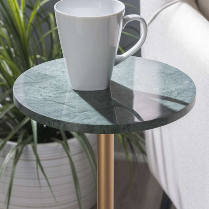 Powell Company - Justine Drink Table Gold With Green Marble - D1463A21BR veiw 4