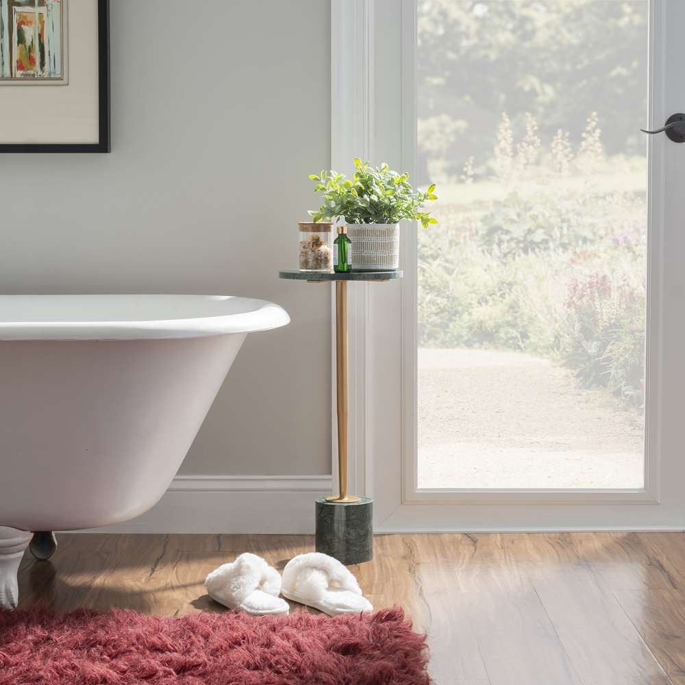 Powell Company - Justine Drink Table Gold With Green Marble - D1463A21BR veiw 5