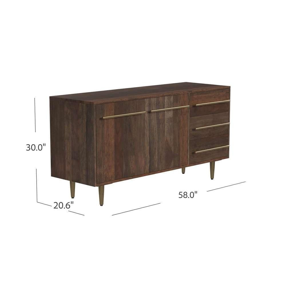 Powell Company - Keavy Acacia Wood Console - D1446A21 veiw 4