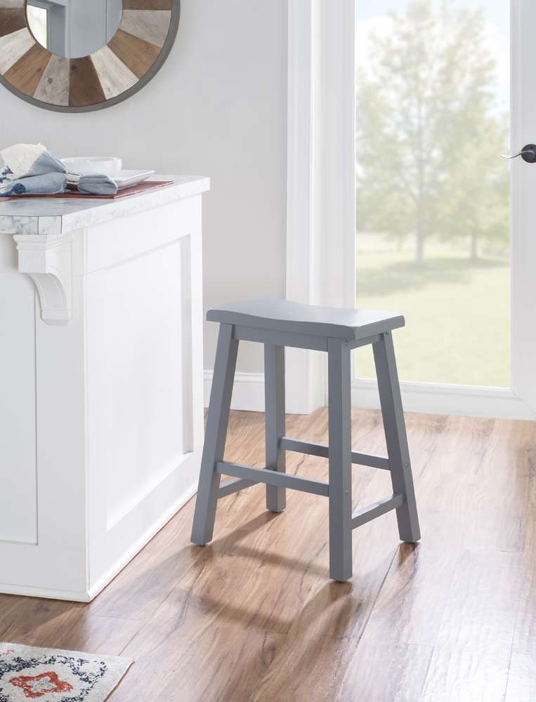 Powell Company - Logan Counter Stool Grey  - D1165B18CS veiw 5