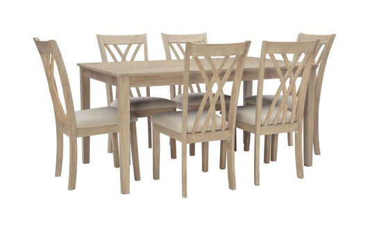 Powell Company - Maggie 7Pc Dining Set Natural - D1092D17N veiw 1