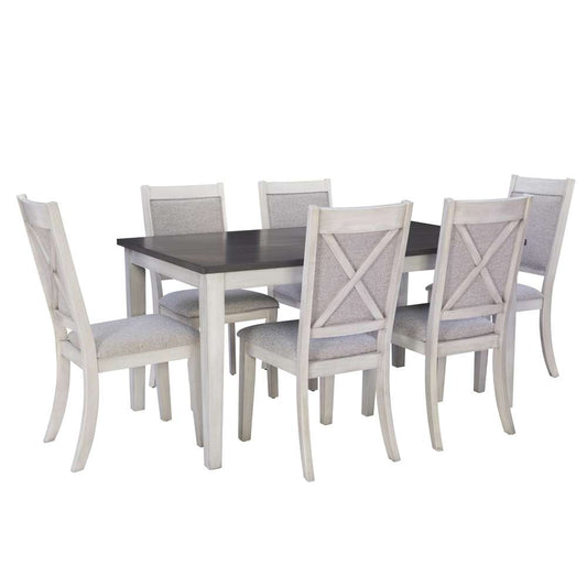 Powell Company - Marcum 7Pc Dining Set White/Grey - D1009LD23PC7 veiw 1