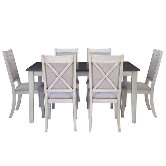Powell Company - Marcum 7Pc Dining Set White/Grey - D1009LD23PC7 veiw 2