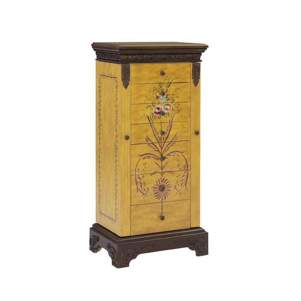 Powell Company - Masterpiece Antique Parchment Hand Painted Jewelry Armoire - 582-314 veiw 1