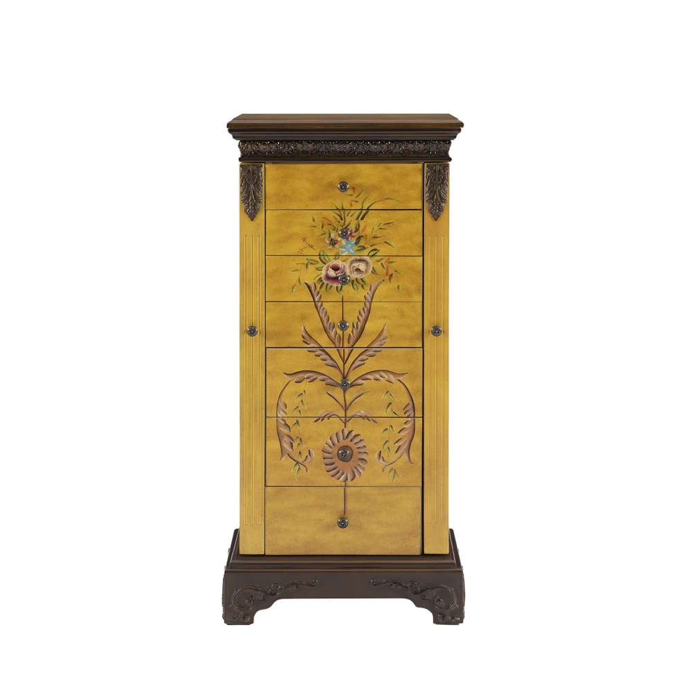 Powell Company - Masterpiece Antique Parchment Hand Painted Jewelry Armoire - 582-314 veiw 2