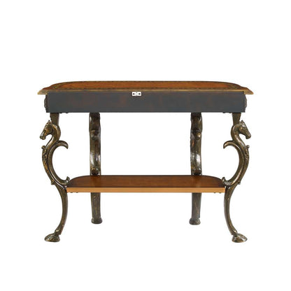 Powell Company - Masterpiece Floral Demilune Console Table With Horse Head, Hoofed-Foot Cast Legs & Display Shelf - 416-225 veiw 5