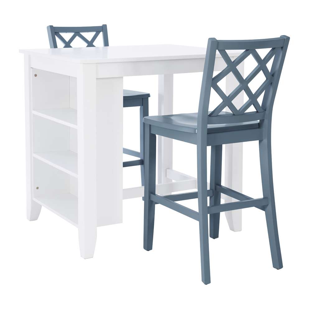 Powell Company - Mayfair Counter Height Space Saving Table White - D1015LD23CTSS veiw 7