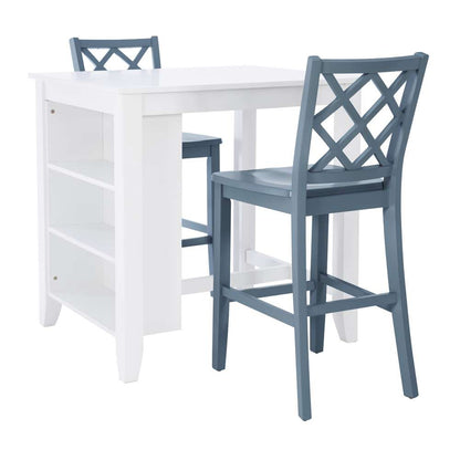 Powell Company - Mayfair Counter Height Space Saving Table White - D1015LD23CTSS veiw 7