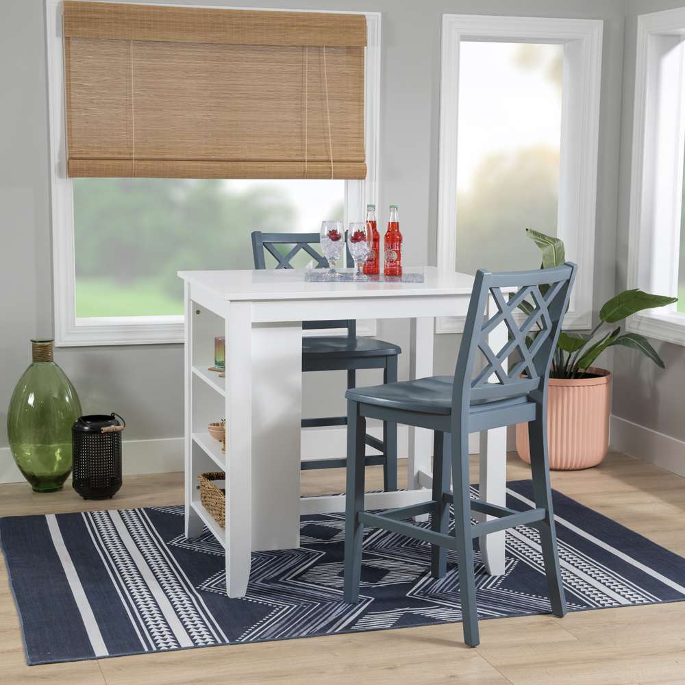 Powell Company - Mayfair Counter Height Space Saving Table White - D1015LD23CTSS veiw 8