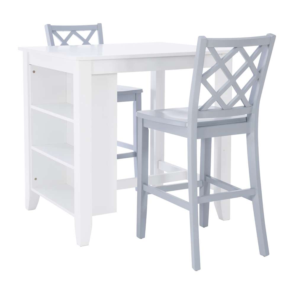 Powell Company - Mayfair Counter Height Space Saving Table White - D1015LD23CTSS veiw 10