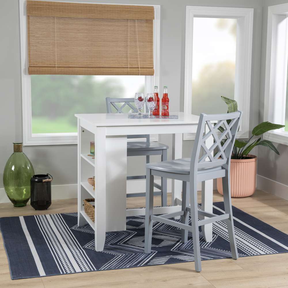 Powell Company - Mayfair Counter Height Space Saving Table White - D1015LD23CTSS veiw 11