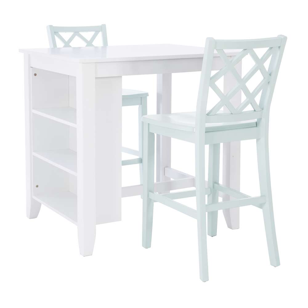 Powell Company - Mayfair Counter Height Space Saving Table White - D1015LD23CTSS veiw 12