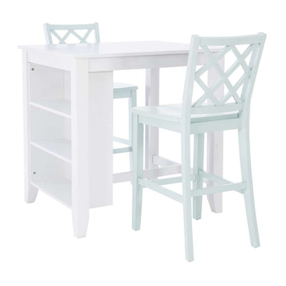 Powell Company - Mayfair Counter Height Space Saving Table White - D1015LD23CTSS veiw 12