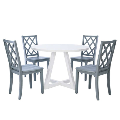 Powell Company - Mayfair Round Dining Table White - D1015LD23RDTW veiw 6