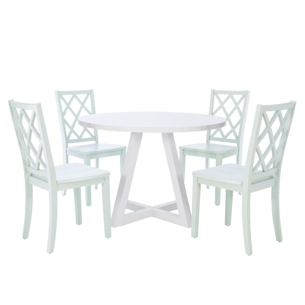 Powell Company - Mayfair Round Dining Table White - D1015LD23RDTW veiw 10