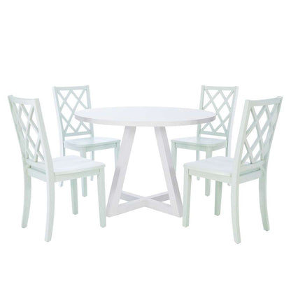 Powell Company - Mayfair Round Dining Table White - D1015LD23RDTW veiw 10