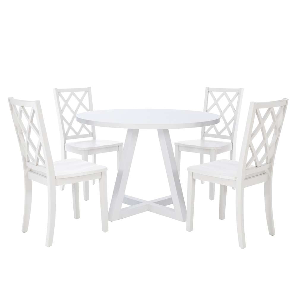 Powell Company - Mayfair Round Dining Table White - D1015LD23RDTW veiw 11