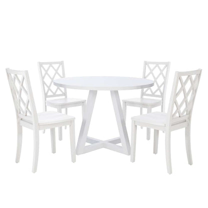 Powell Company - Mayfair Round Dining Table White - D1015LD23RDTW veiw 11