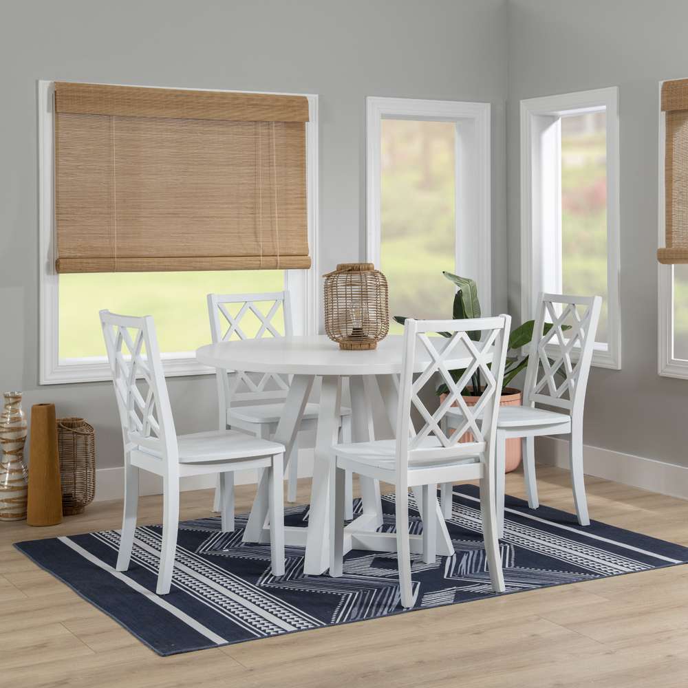 Powell Company - Mayfair Round Dining Table White - D1015LD23RDTW veiw 12